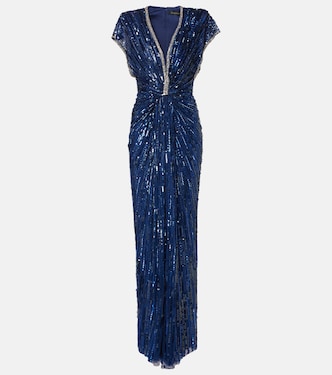 Robe mit Pailletten und Kristallen | Jenny Packham