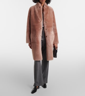 Wendbarer Mantel Britany aus Leder und Shearling | Joseph