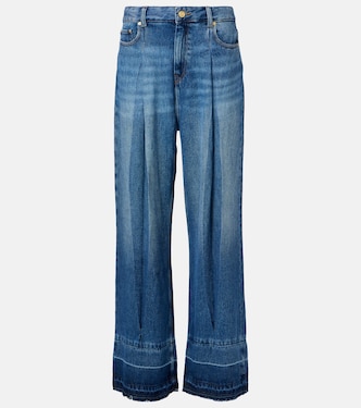 Pleated wide-leg jeans | Ganni