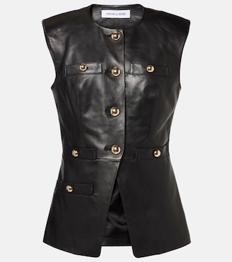 Gilet Tamara in pelle | Veronica Beard