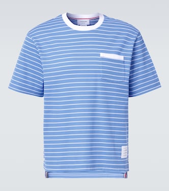 Milano striped cotton jersey T-shirt | Thom Browne