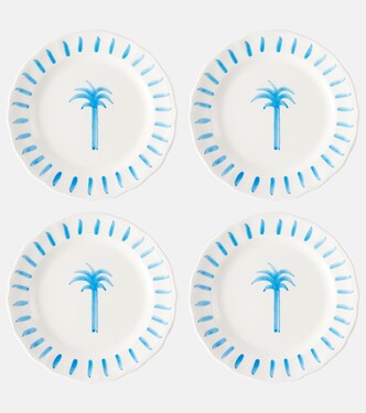 Palm set of 4 ceramic plates | Les-Ottomans