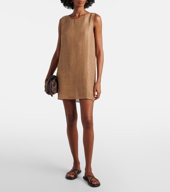 Stella sequined linen-blend minidress | Leset