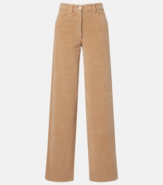 Pantalones rectos Clair de pana de tiro alto | The Row