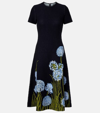 Floral jacquard midi dress | Oscar de la Renta