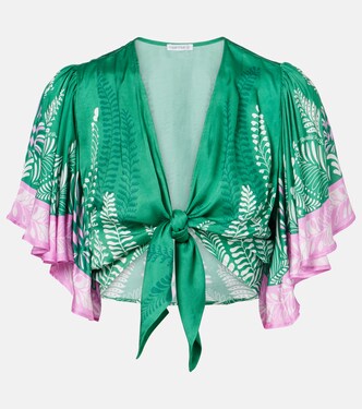 Crop top Rose de satén  | Poupette St Barth