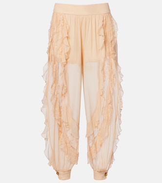Rebellion ruffled silk wide-leg pants | Zimmermann