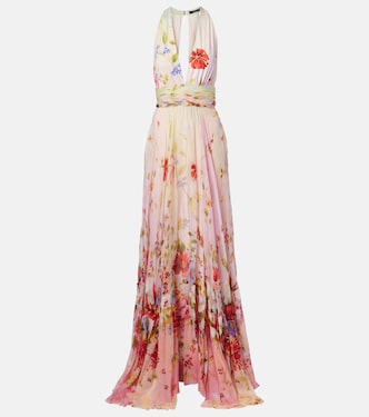 Floral silk gown | Roberto Cavalli