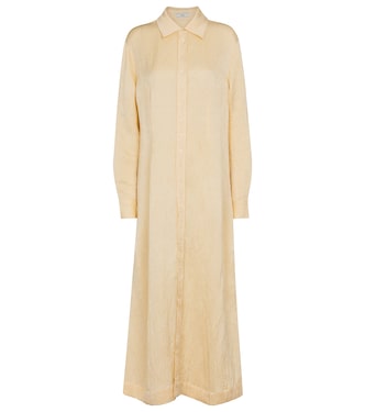 Linen-blend maxi shirt dress | CO