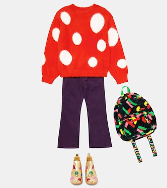 Sac à dos imprimé en fourrure synthétique | Stella McCartney Kids