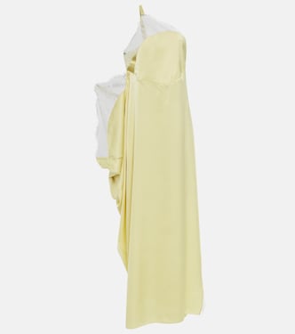 Lace-trimmed satin maxi dress | JW Anderson