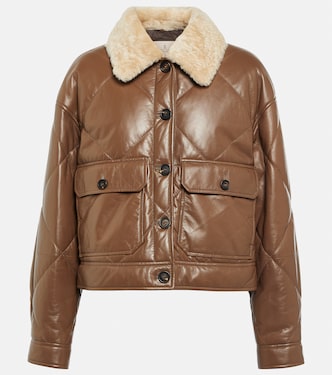 Lederjacke mit Shearling | Brunello Cucinelli