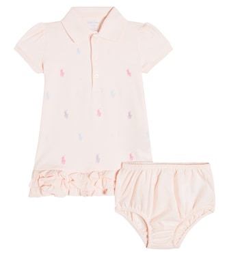 Baby Schiffli cotton dress and bloomers set | Polo Ralph Lauren Kids