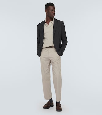 Pantalones chinos Canasta de algodón con tiro medio | Barena Venezia
