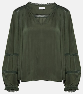 Koren lace-trimmed blouse | Velvet