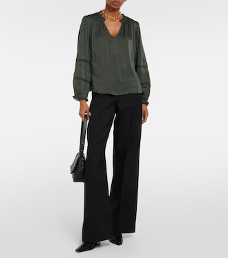 Koren lace-trimmed blouse | Velvet