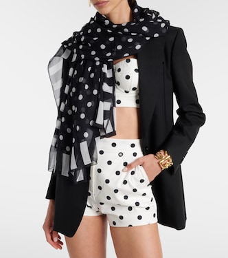 Foulard in chiffon di seta a righe | Dolce&Gabbana