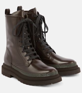 Schnürstiefel Monili aus Leder | Brunello Cucinelli