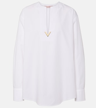 Top VGold in popeline di cotone | Valentino