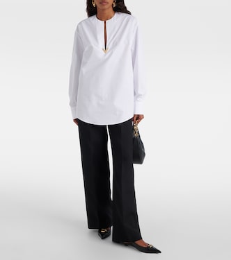 VGold cotton poplin top | Valentino