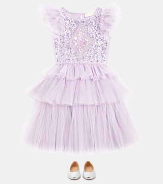 Verziertes Kleid Mirror Ball aus Tüll | Tutu Du Monde