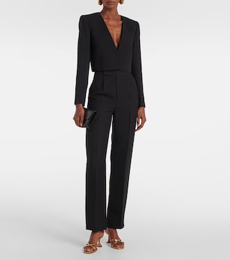 Cropped silk and wool jacket | Roland Mouret