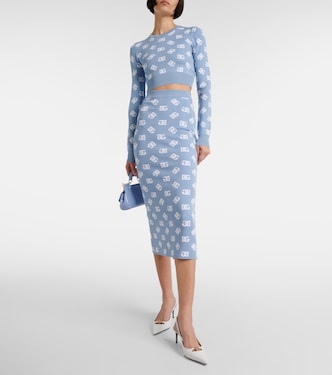 Jupe midi à logo | Dolce&Gabbana