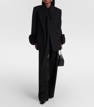 Grisaille virgin wool straight pants | Valentino
