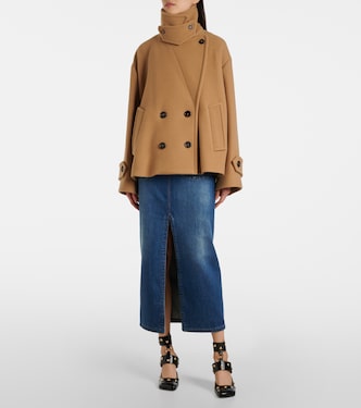 Falda midi de denim con abertura | Chloé