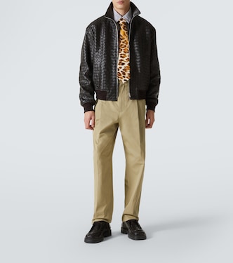 Camicia in cotone e lino a righe | Bottega Veneta