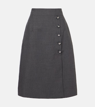 Virgin wool midi skirt | Dolce&Gabbana