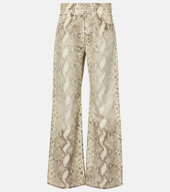 Bedruckte Mid-Rise Wide-Leg Jeans | Acne Studios