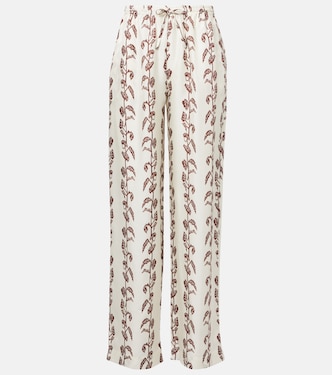 Weite Hose Aurelia aus Seiden-Twill | Asceno