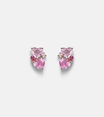14kt gold earrings with sapphires and diamonds | Sydney Evan