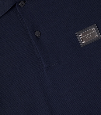 Polo de piqué de algodón con logo | Dolce&Gabbana Kids