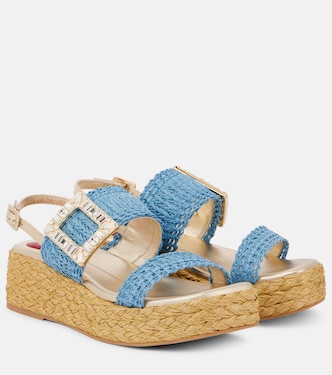 Sandalias con plataforma Espa 60 de rafia | Roger Vivier