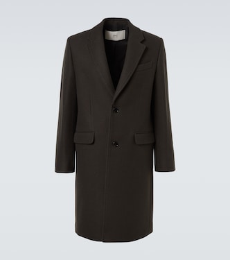 Abrigo de lana de botonadura simple | Ami Paris