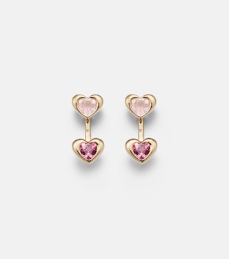Orecchini in oro 14kt con tormaline e quarzo rosa | Roxanne First