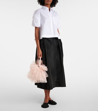 Cropped puff-sleeve cotton poplin shirt | Simone Rocha