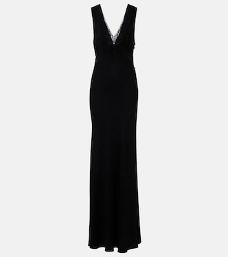 Silk jacquard and lace gown | Chloé