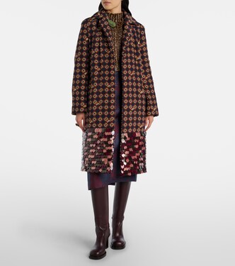 Manteau en soie à sequins | Dries Van Noten