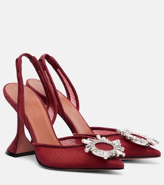 Slingback-Pumps Begum 95 aus Mesh | Amina Muaddi