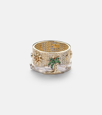 24 Heures 9kt gold ring with gemstones | Yvonne Léon