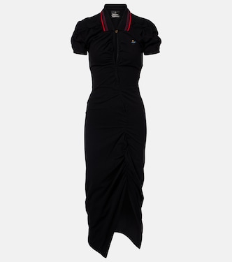 Pulling ruched cotton midi dress | Vivienne Westwood