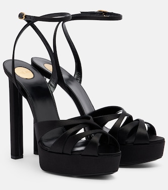 Plateausandalen aus Satin | Saint Laurent