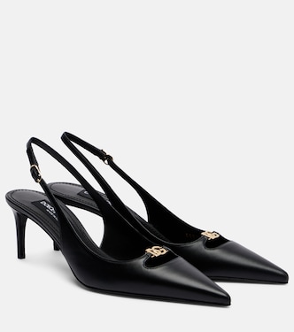 Lollo DG 60 leather slingback pumps | Dolce&Gabbana