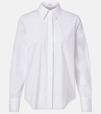 Monili cotton-blend poplin shirt | Brunello Cucinelli