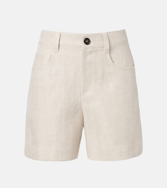 Bermudas de lino y algodón de tiro medio | Brunello Cucinelli
