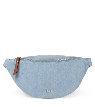 Logo denim belt bag | Chloé Kids