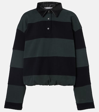 Polo oversized de jersey algodón a rayas | Acne Studios